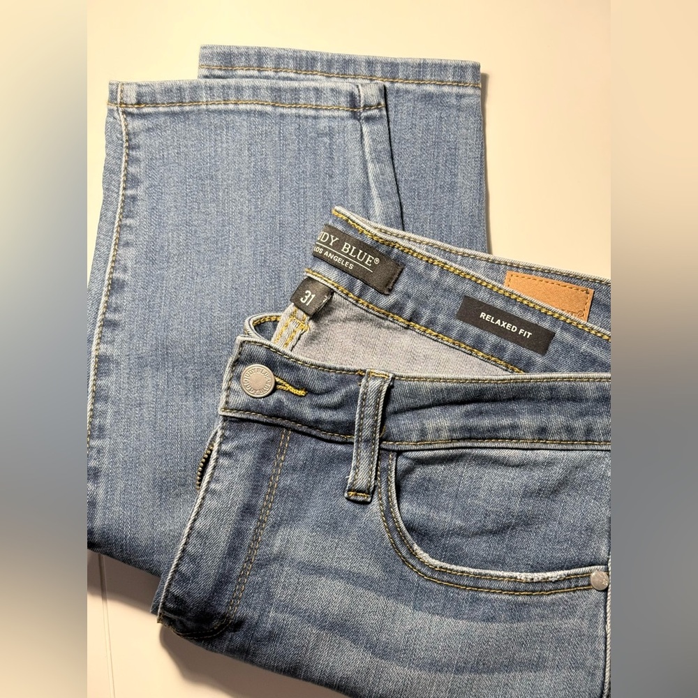 Judy Blue Women's Jeans - Boyfriend, Classic Blue, Relaxed Fit 31